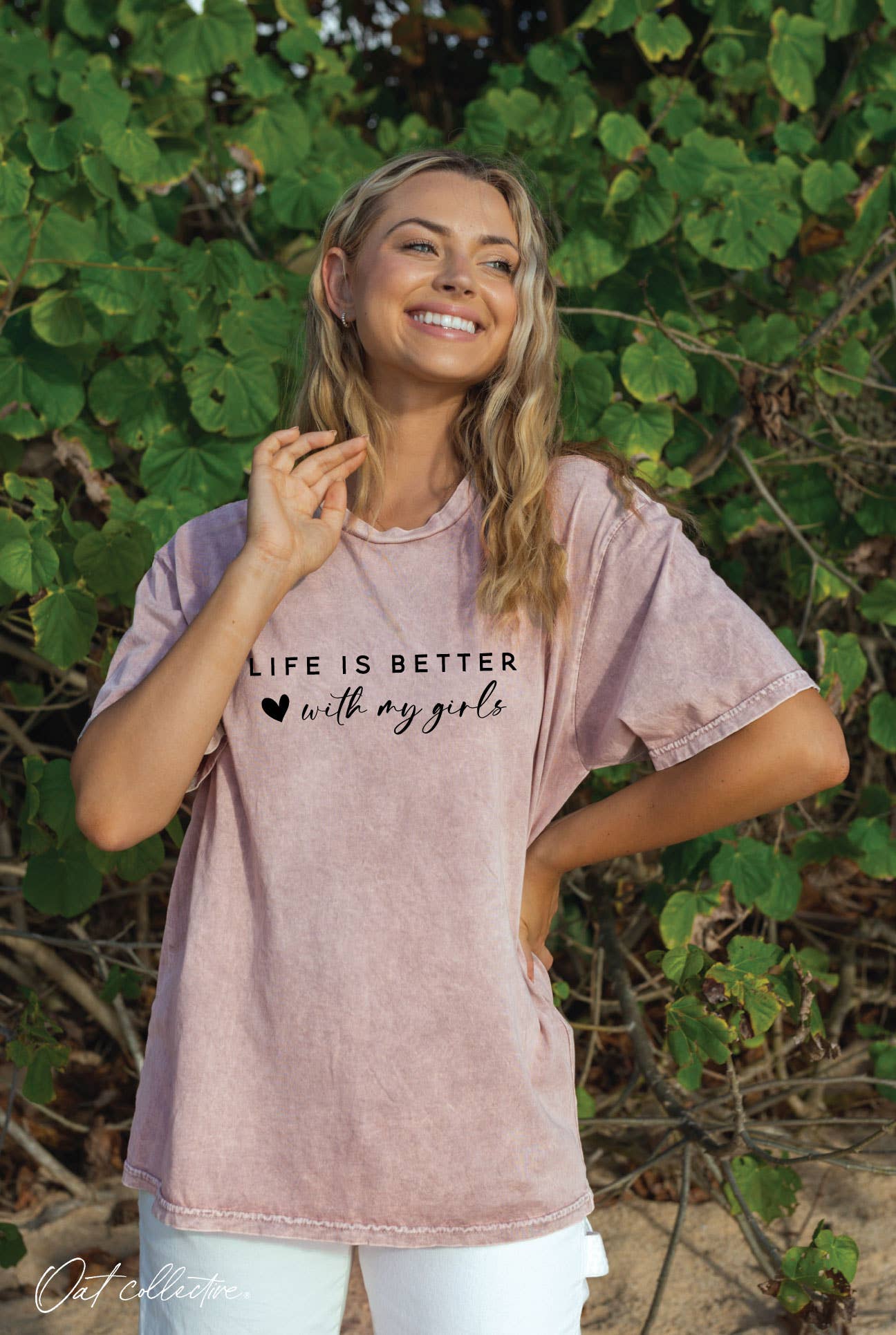 Life Is Better with My Girls Mineral Washed Graphic - Adult & Kids T-Shirts, Sweatshirts & Hoodies apparel design preview 1
