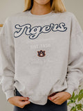 Auburn Tigers Letterman Gray Chrome Hi-Dive - Adult & Kids T-Shirts, Sweatshirts & Hoodies apparel design preview 1