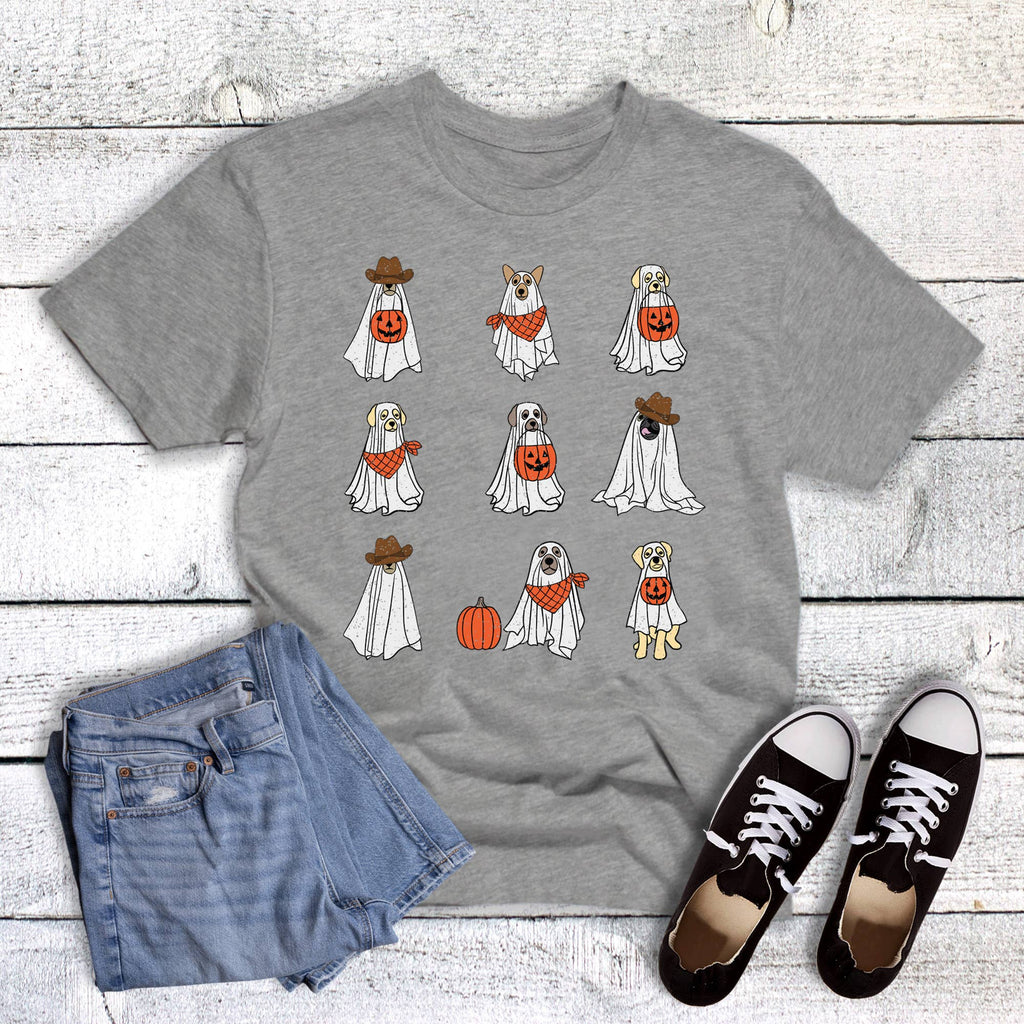 Halloween Ghost Dogs Graphic - Adult & Kids T-Shirts, Sweatshirts & Hoodies apparel design preview 1