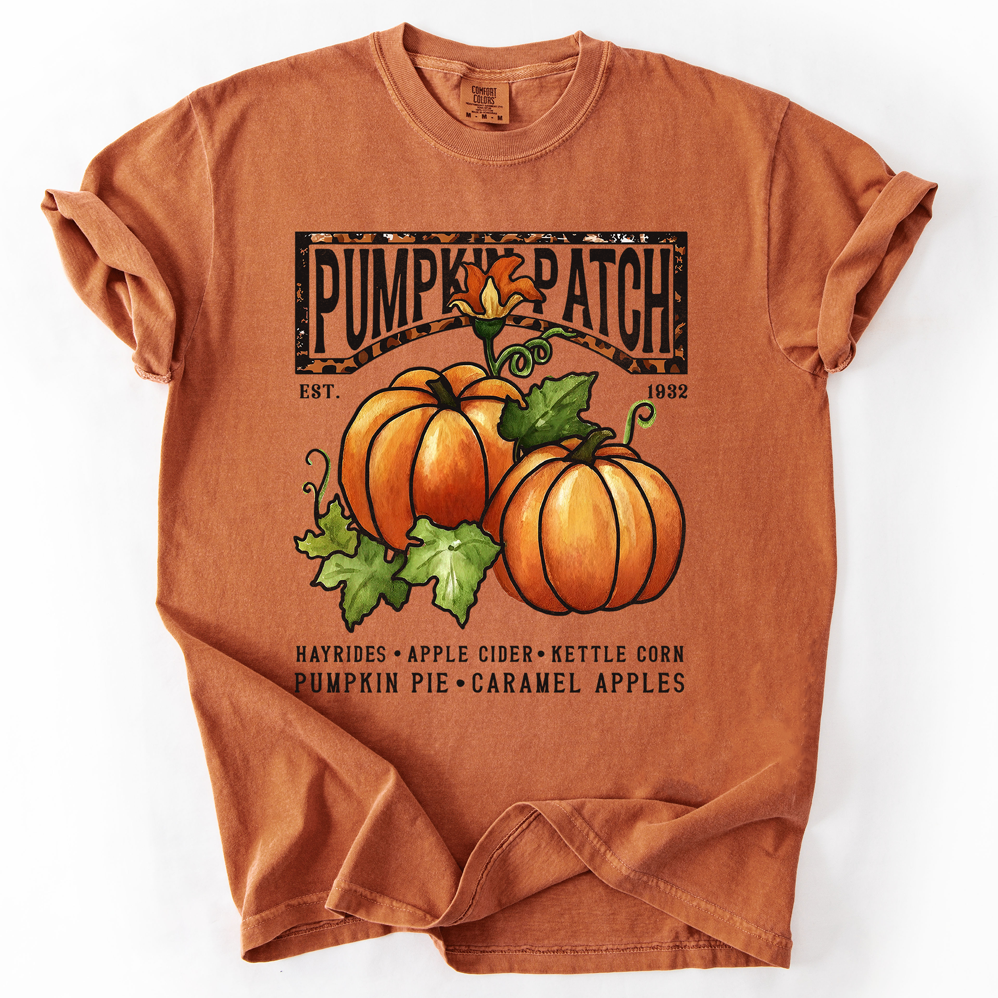 Pumpkin Patch, Autumn, Fall Halloween Comfort Colors - Adult & Kids T-Shirts, Sweatshirts & Hoodies apparel design preview 1