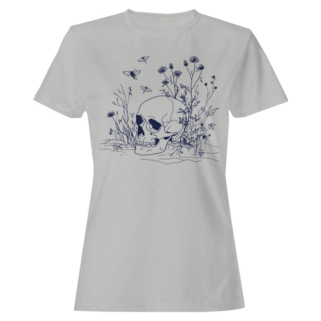 Skull and Wildflowers Gothic Art Women's - Adult & Kids T-Shirts, Sweatshirts & Hoodies apparel design preview 1
