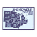 Midwest Rivalry Map Postcard - Adult & Kids T-Shirts, Sweatshirts & Hoodies apparel design preview 1