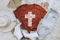 Rust Lace Cross Vintage Faith Based Graphic - Adult & Kids T-Shirts, Sweatshirts & Hoodies apparel design preview 1
