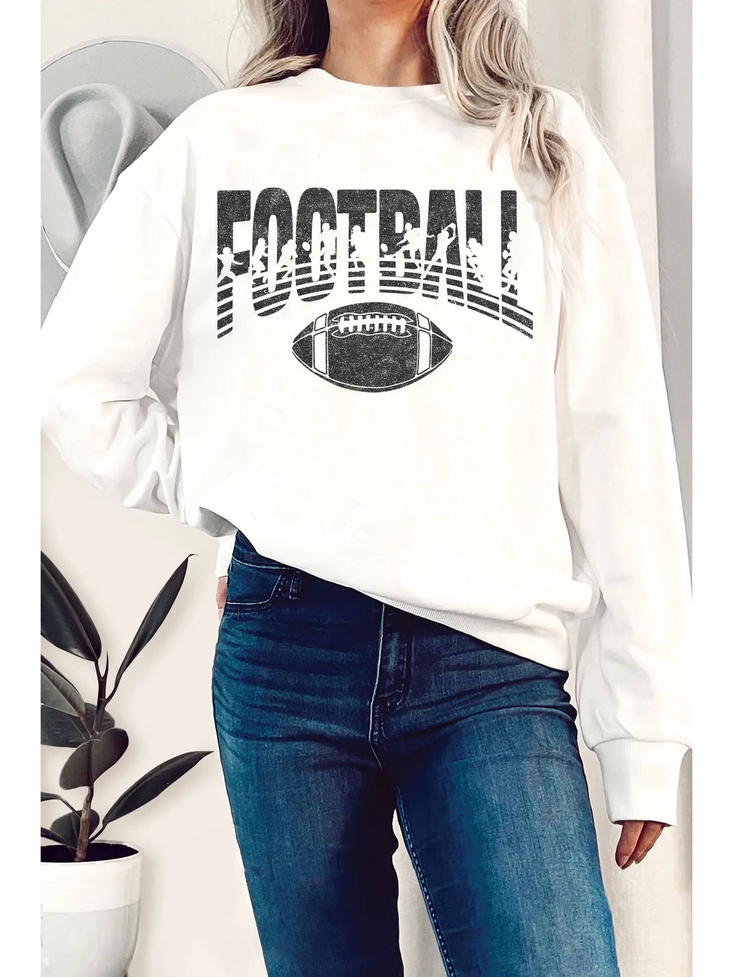 Football Player Silhouete Graphix Terry - Adult & Kids T-Shirts, Sweatshirts & Hoodies apparel design preview 1