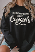 This World Needs More Cowboys Graphic Brushed - Adult & Kids T-Shirts, Sweatshirts & Hoodies apparel design preview 1