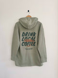 Drink Local Coffee Green Earth (Full Length) - Adult & Kids T-Shirts, Sweatshirts & Hoodies apparel design preview 1