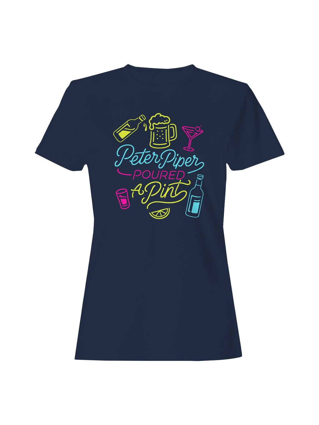 Peter Piper Poured A Pint Neon Design Women's - Adult & Kids T-Shirts, Sweatshirts & Hoodies apparel design preview 1