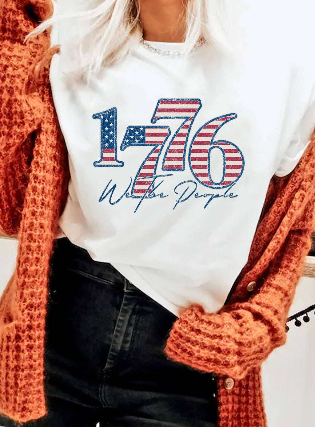 1776 We the People America Graphic - Adult & Kids T-Shirts, Sweatshirts & Hoodies apparel design preview 1