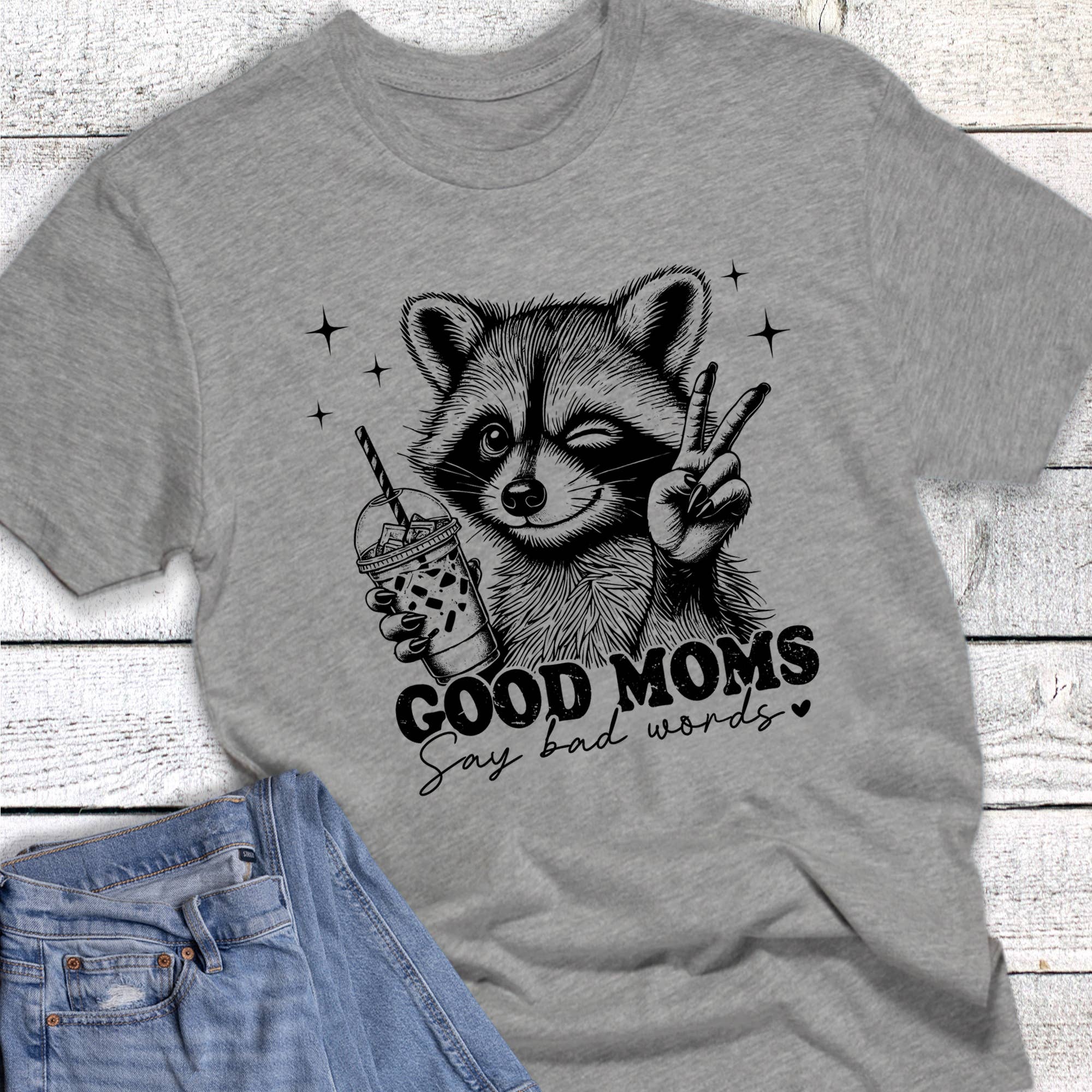 Funny Good Moms Say Bad Words Graphic - Adult & Kids T-Shirts, Sweatshirts & Hoodies apparel design preview 1