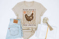 Chicken Raising Jesus Praising Vintage Western - Adult & Kids T-Shirts, Sweatshirts & Hoodies apparel design preview 1