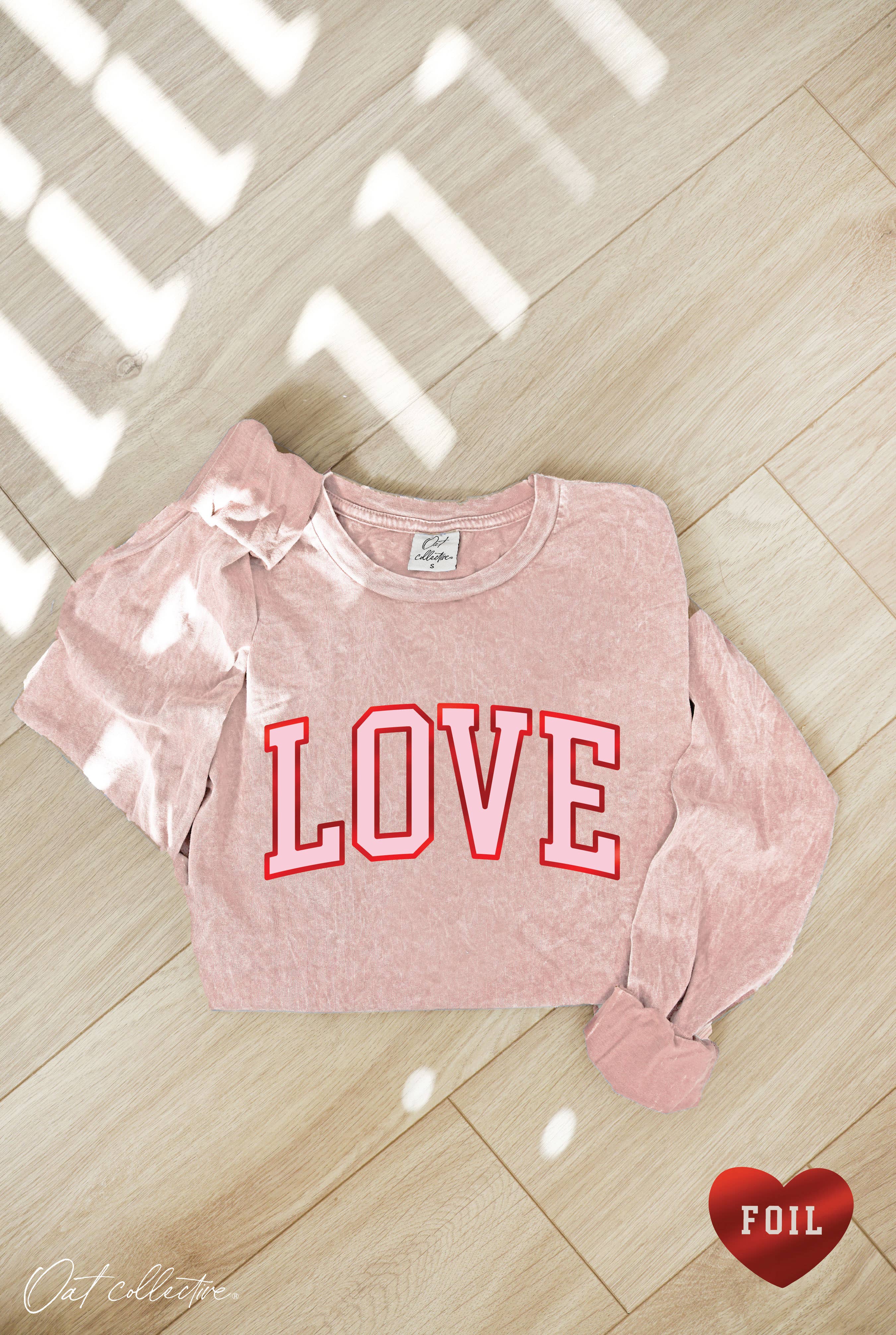 Love Foil Mineral Washed Graphic - Adult & Kids T-Shirts, Sweatshirts & Hoodies apparel design preview 1