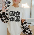 Retro Floral Mama Checker Comfort Color Trendy - Adult & Kids T-Shirts, Sweatshirts & Hoodies apparel design preview 1
