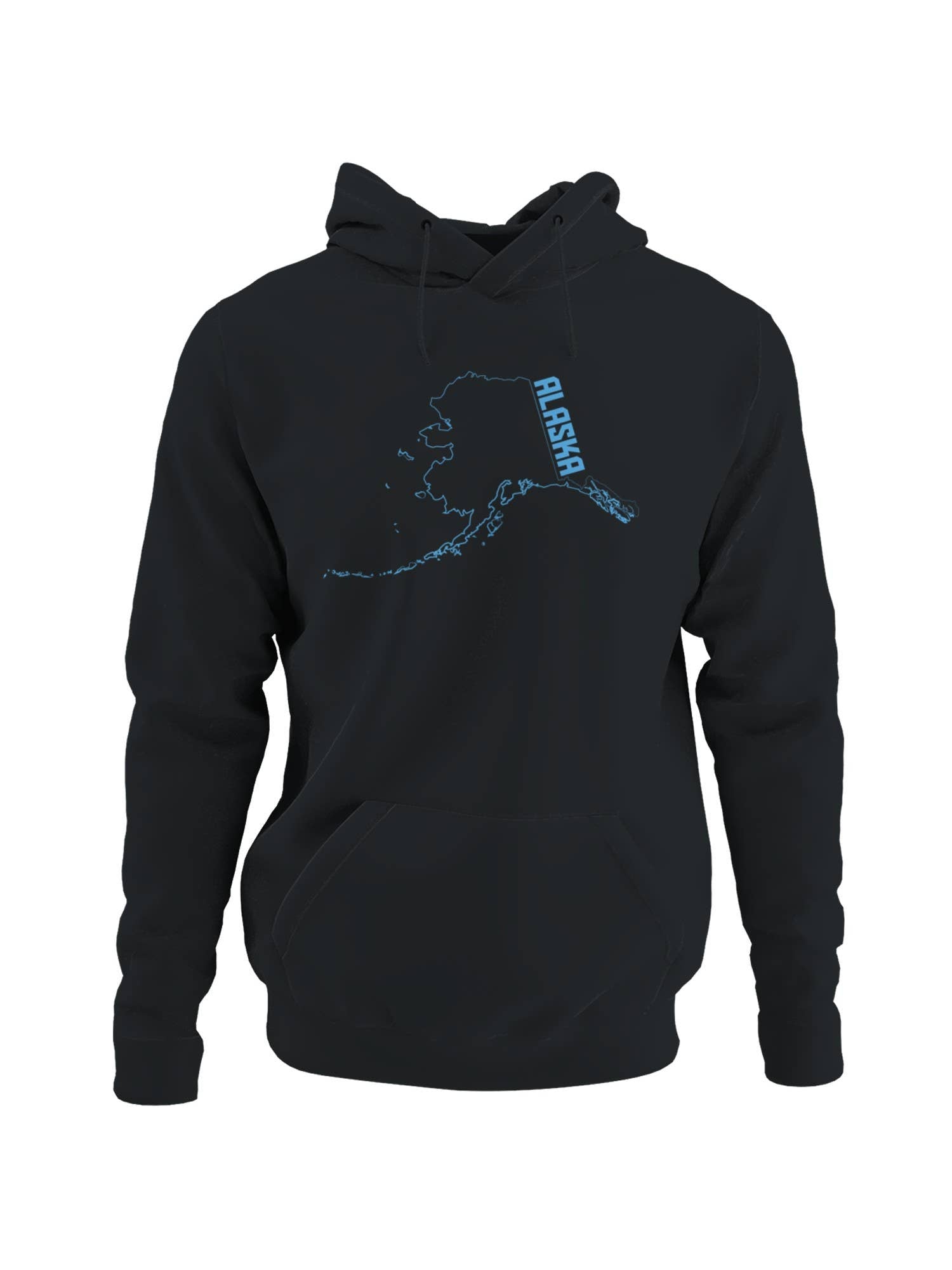 Alaska Map Art Print Men's - Adult & Kids T-Shirts, Sweatshirts & Hoodies apparel design preview 1