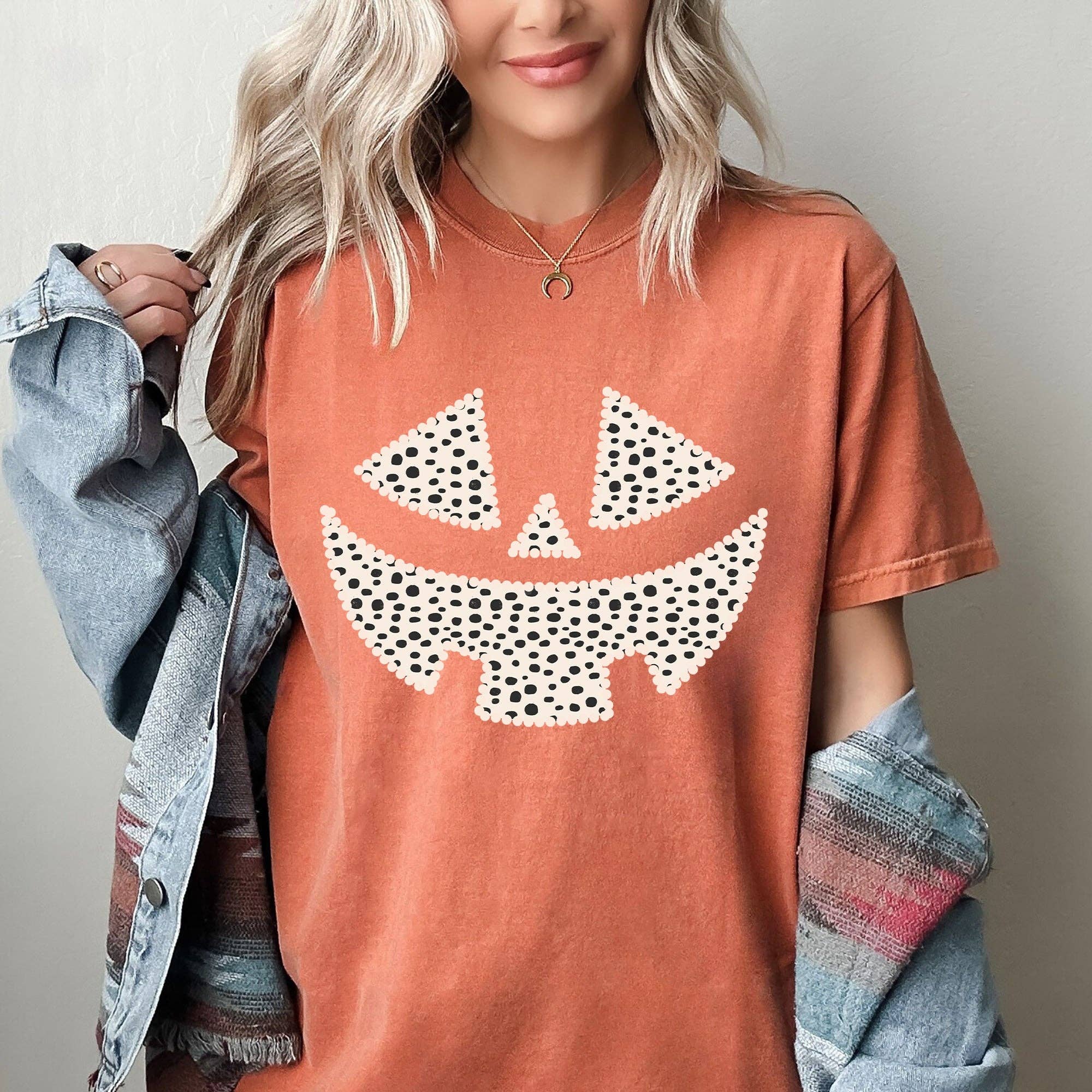 Polka Dot Jack-O-Lantern, Dalmatian Halloween Costume - Adult & Kids T-Shirts, Sweatshirts & Hoodies apparel design preview 1