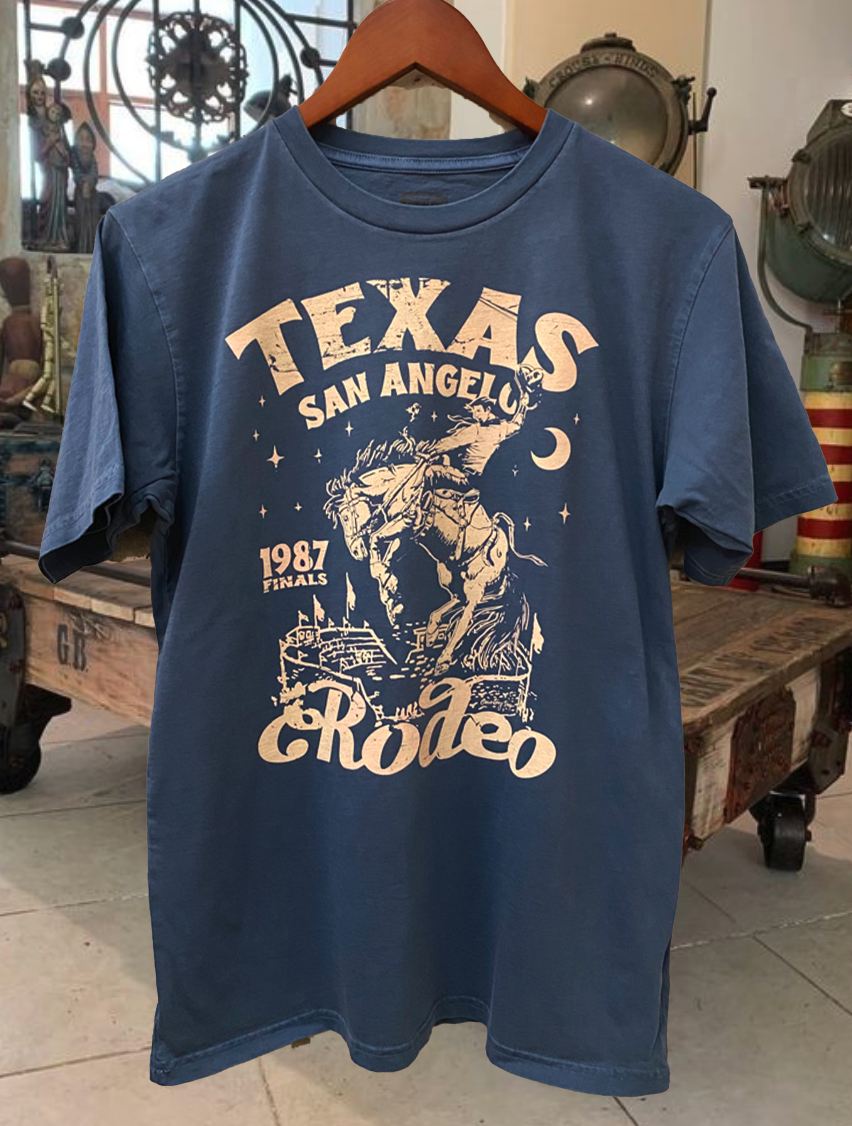 San Angelo Rodeo Finals Vintage Relaxed - Adult & Kids T-Shirts, Sweatshirts & Hoodies apparel design preview 1