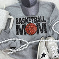 Basketball Mom Sequin Patch Sport Grey - Adult & Kids T-Shirts, Sweatshirts & Hoodies apparel design preview 1
