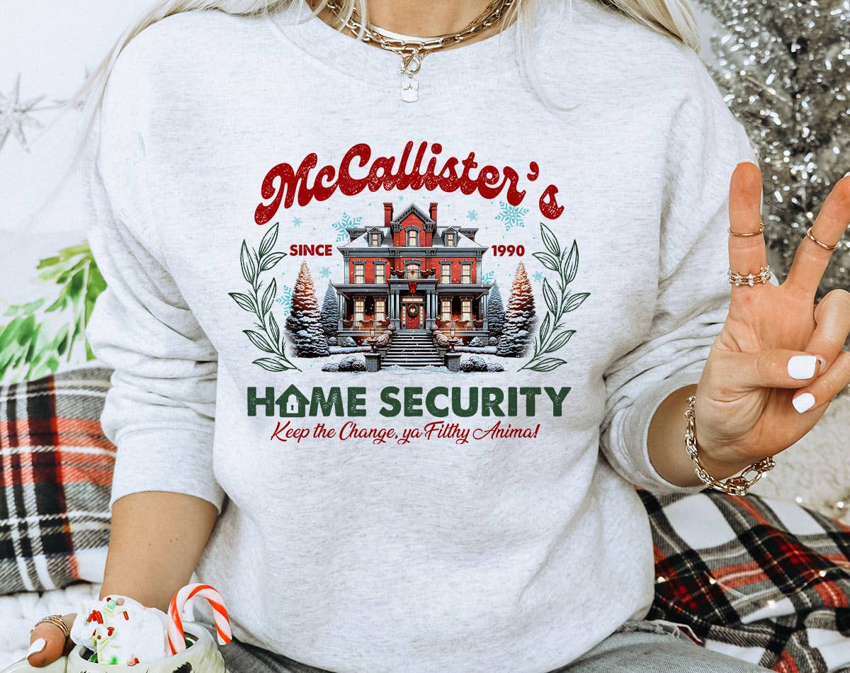 Mccallister's Home Security Funny Christmas - Adult & Kids T-Shirts, Sweatshirts & Hoodies apparel design preview 1
