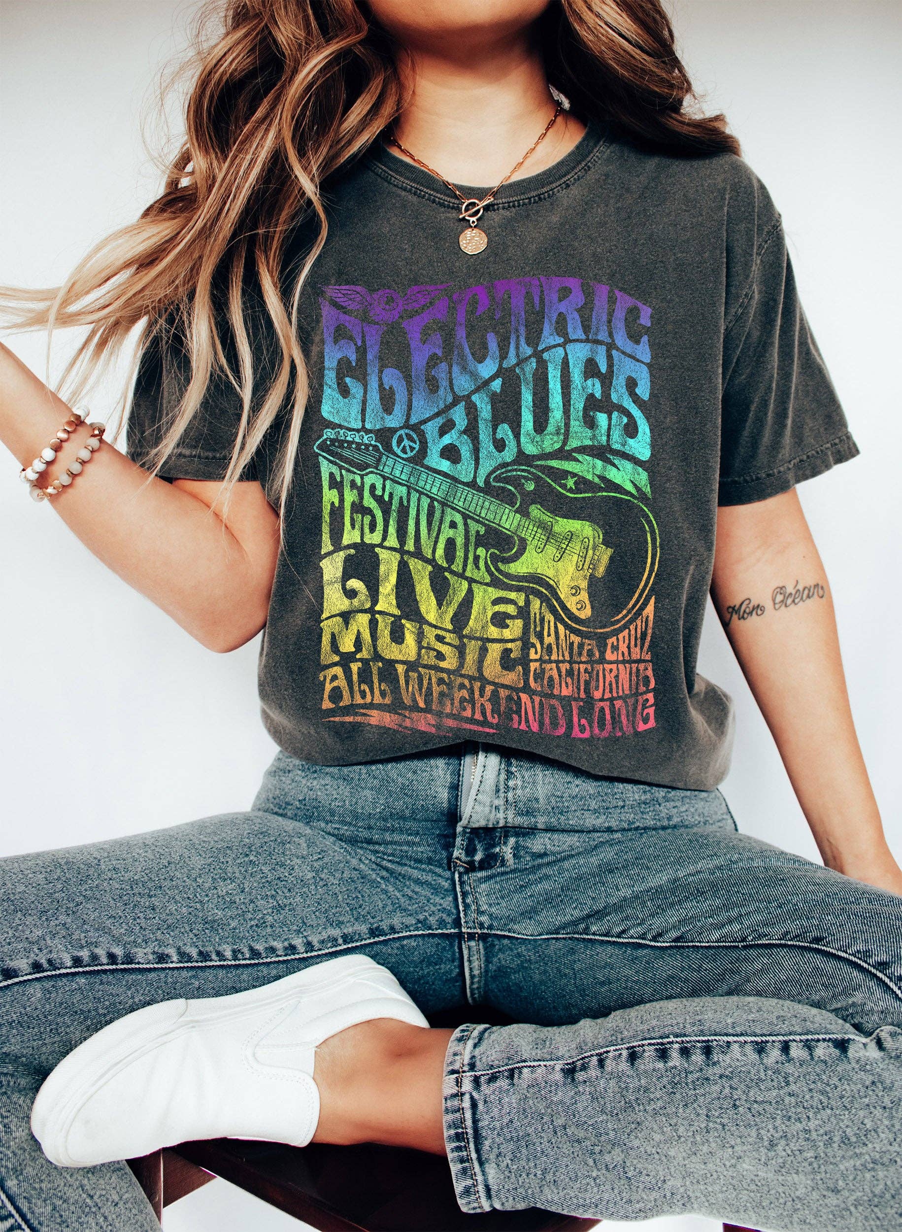 Electric Blues Festival Music - Adult & Kids T-Shirts, Sweatshirts & Hoodies apparel design preview 1