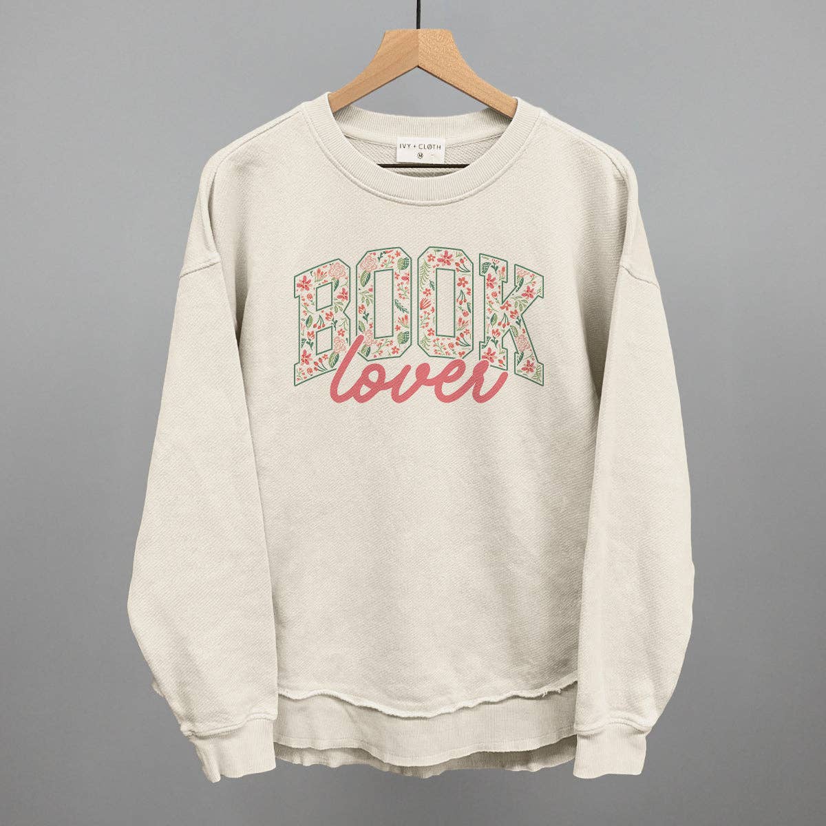 Book Lover Floral Arch Script - Adult & Kids T-Shirts, Sweatshirts & Hoodies apparel design preview 1
