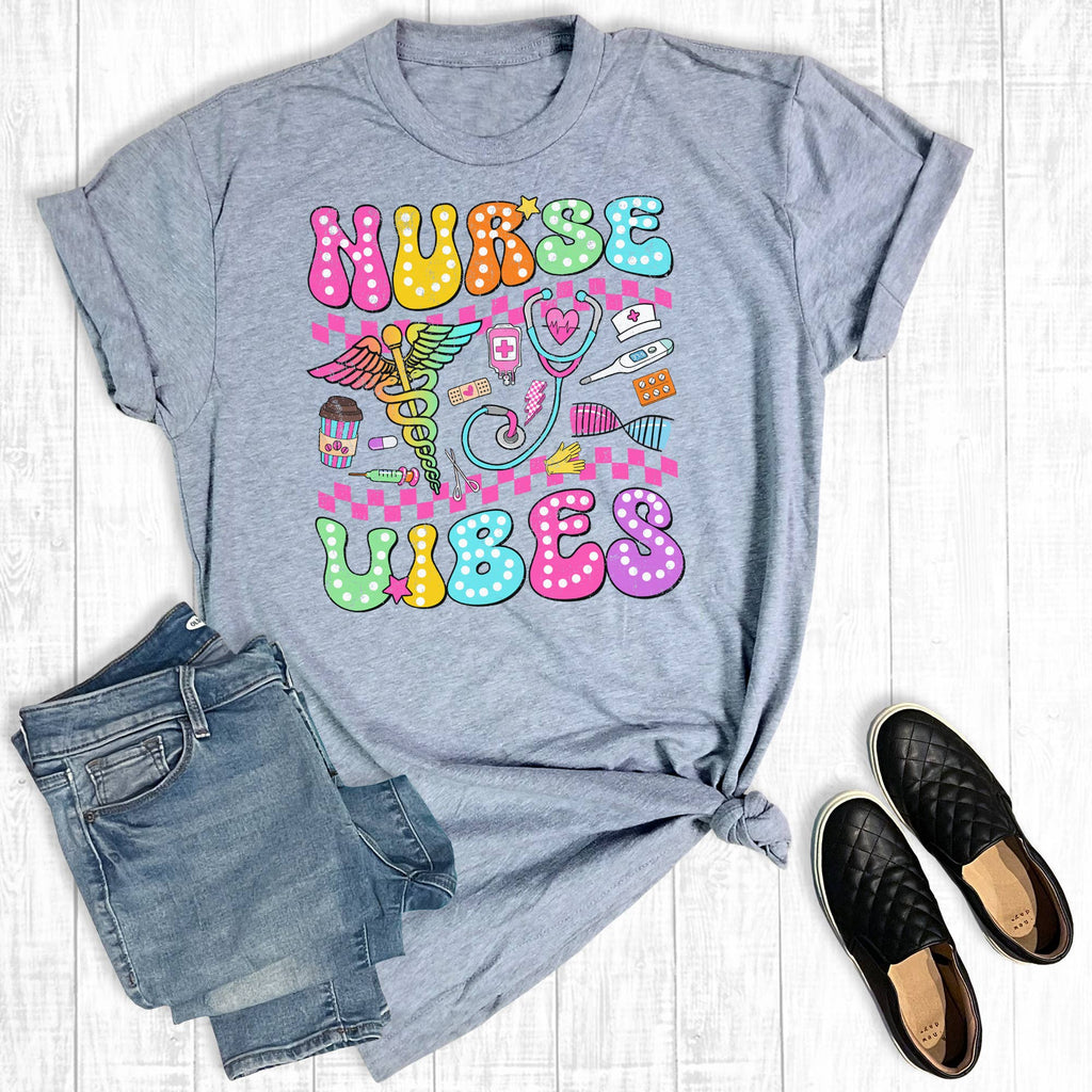 Nurse Vibes Graphic - Adult & Kids T-Shirts, Sweatshirts & Hoodies apparel design preview 1