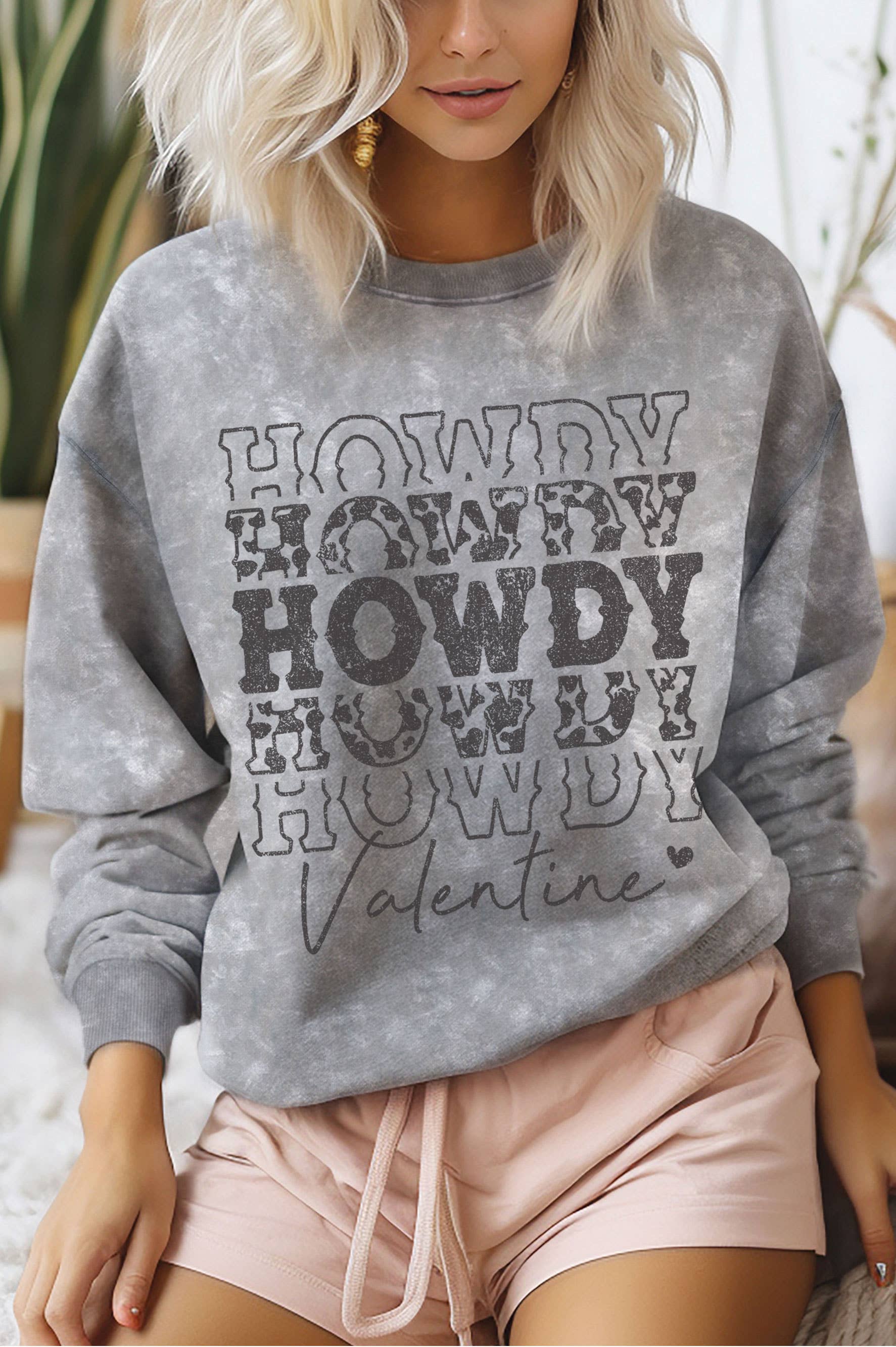 Howdy Valentine Mineral Graphic Brushed - Adult & Kids T-Shirts, Sweatshirts & Hoodies apparel design preview 1