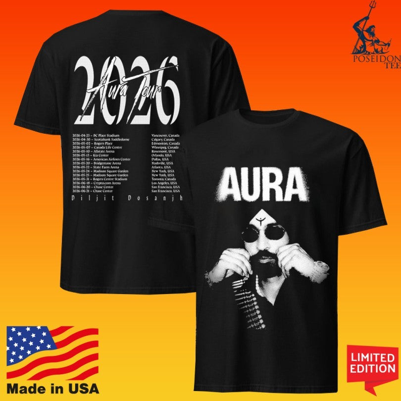 Diljit Dosanjh Art Aura Tour 2026 - Adult & Kids T-Shirts, Sweatshirts & Hoodies apparel design preview 1