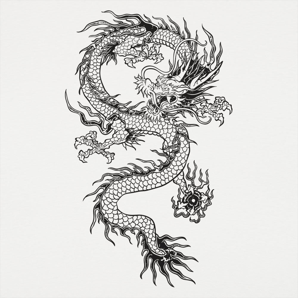 Dragon Tattoo - Adult & Kids T-Shirts, Sweatshirts & Hoodies apparel design preview 1