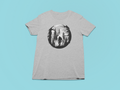 Bigfoot Silhouette Nature Scene (Gray) - Adult & Kids T-Shirts, Sweatshirts & Hoodies apparel design preview 1