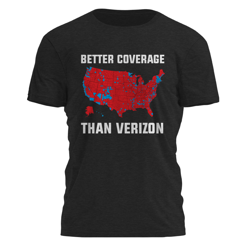Better Coverage Than Verizon 3541 - Adult & Kids T-Shirts, Sweatshirts & Hoodies apparel design preview 1
