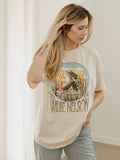 Willie Nelson in the Sky Off White Thrifted Graphic - Adult & Kids T-Shirts, Sweatshirts & Hoodies apparel design preview 1