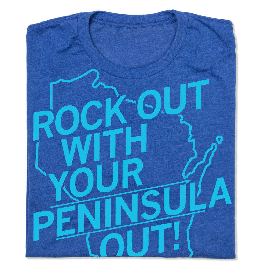 Wisconsin: Peninsula Out (R) - Adult & Kids T-Shirts, Sweatshirts & Hoodies apparel design preview 1