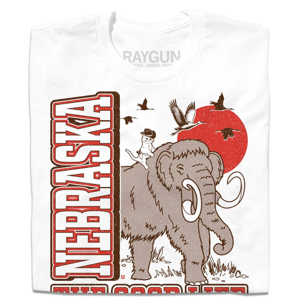 Nebraska Mammoth Max Collegiate - Adult & Kids T-Shirts, Sweatshirts & Hoodies apparel design preview 1