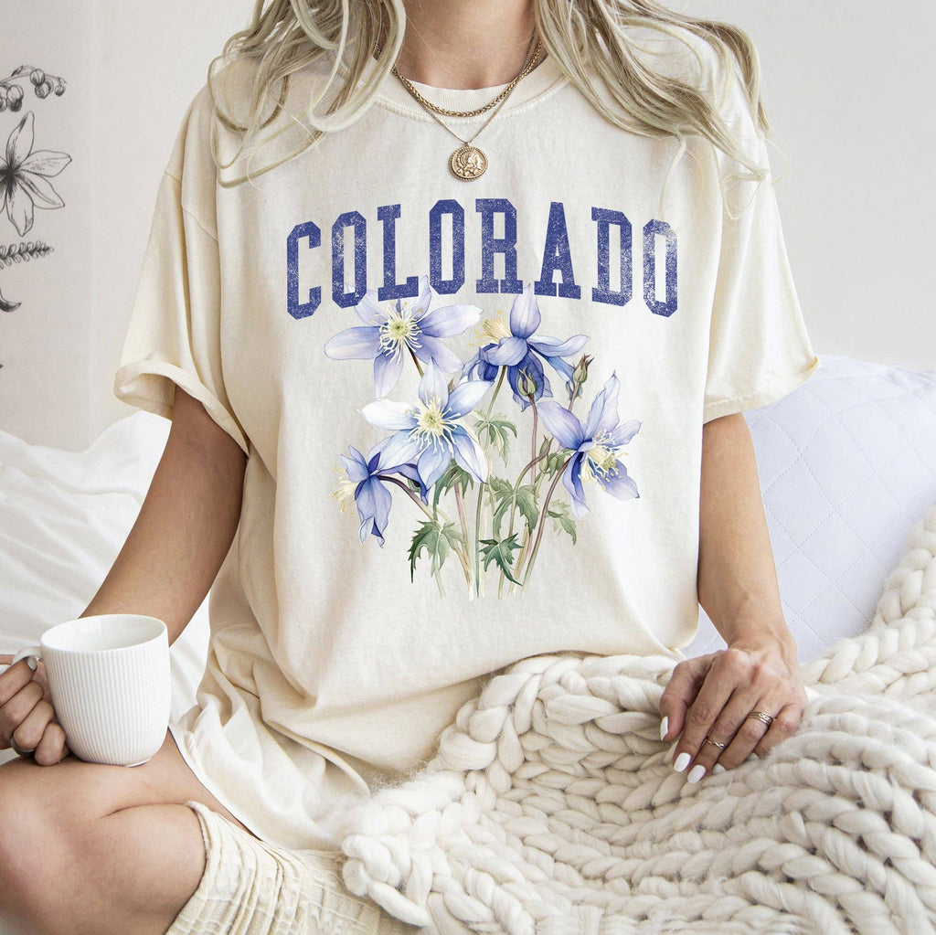 Colorado State Flower - Adult & Kids T-Shirts, Sweatshirts & Hoodies apparel design preview 1