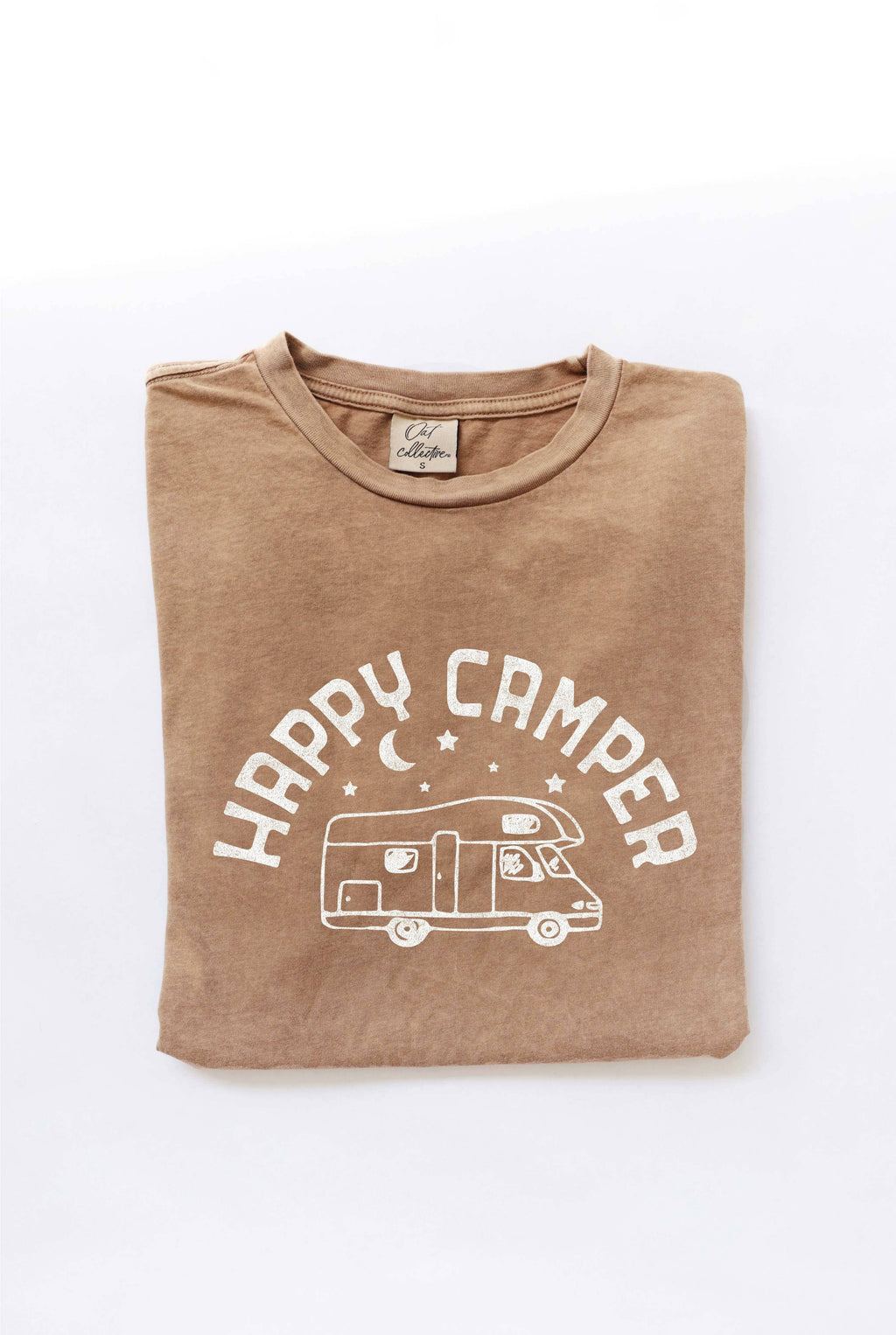 Happy Camper Graphic Top Retro/Vintage Design - Adult & Kids T-Shirts, Sweatshirts & Hoodies apparel design preview 1