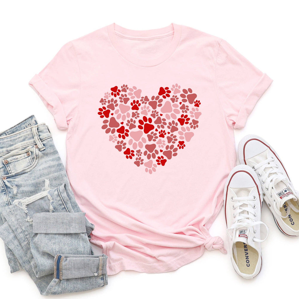 Paw Print Heart, Pets, Dogs, Cats, Super Soft - Adult & Kids T-Shirts, Sweatshirts & Hoodies apparel design preview 1