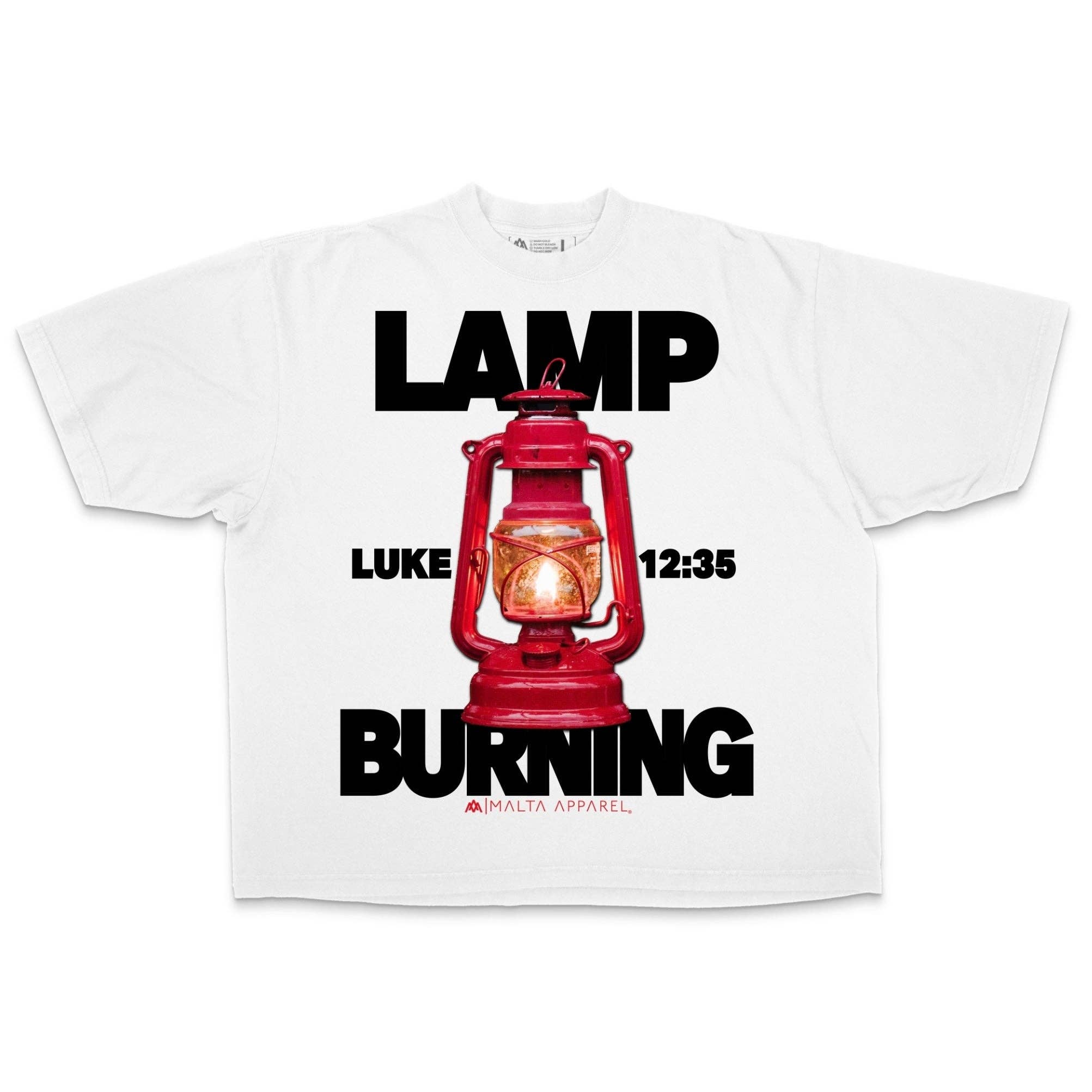Lamp Burning Drop Shoulder (Super Oversized) White - Adult & Kids T-Shirts, Sweatshirts & Hoodies apparel design preview 1