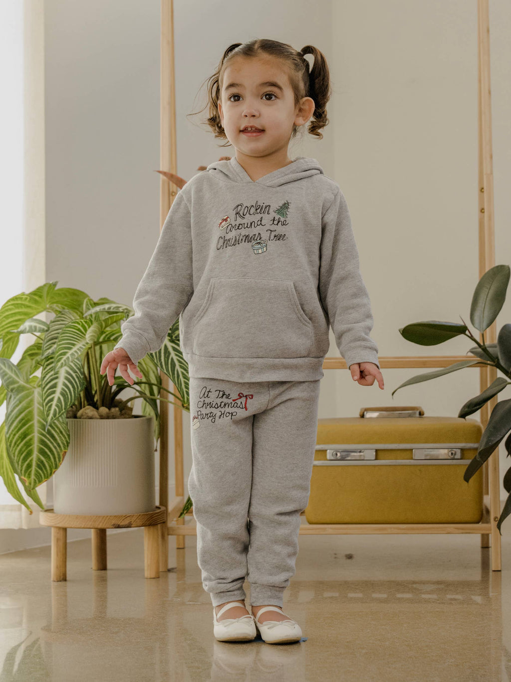 Toddler Rockin' Around the Christmas Tree Gray - Adult & Kids T-Shirts, Sweatshirts & Hoodies apparel design preview 1