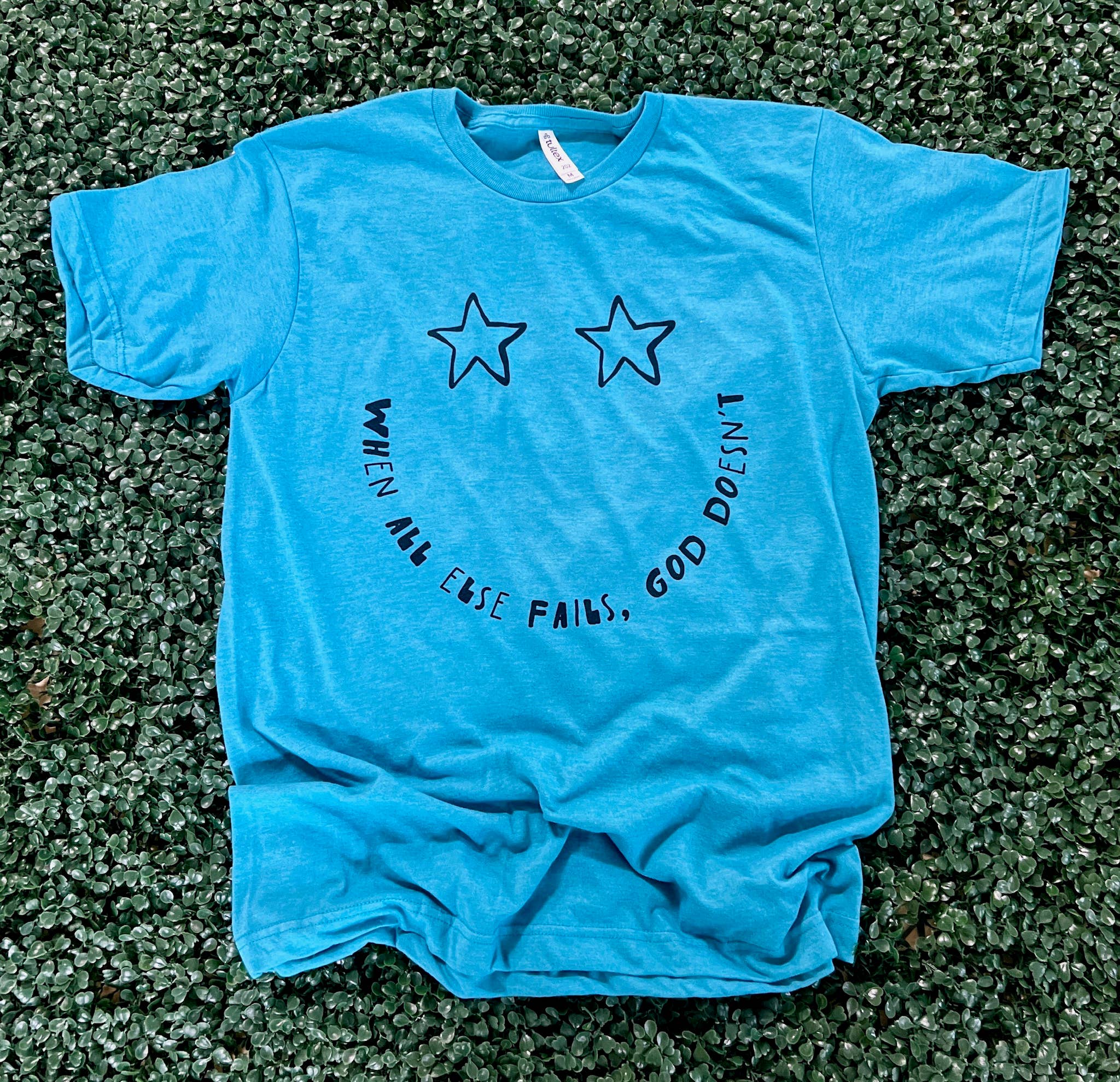 When All Else Fails God Doesn't Smile On Tultex - Adult & Kids T-Shirts, Sweatshirts & Hoodies apparel design preview 1