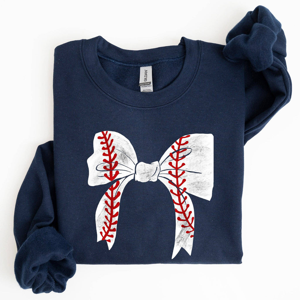 Baseball, Bow, Mom, Mother's Day - Adult & Kids T-Shirts, Sweatshirts & Hoodies apparel design preview 1