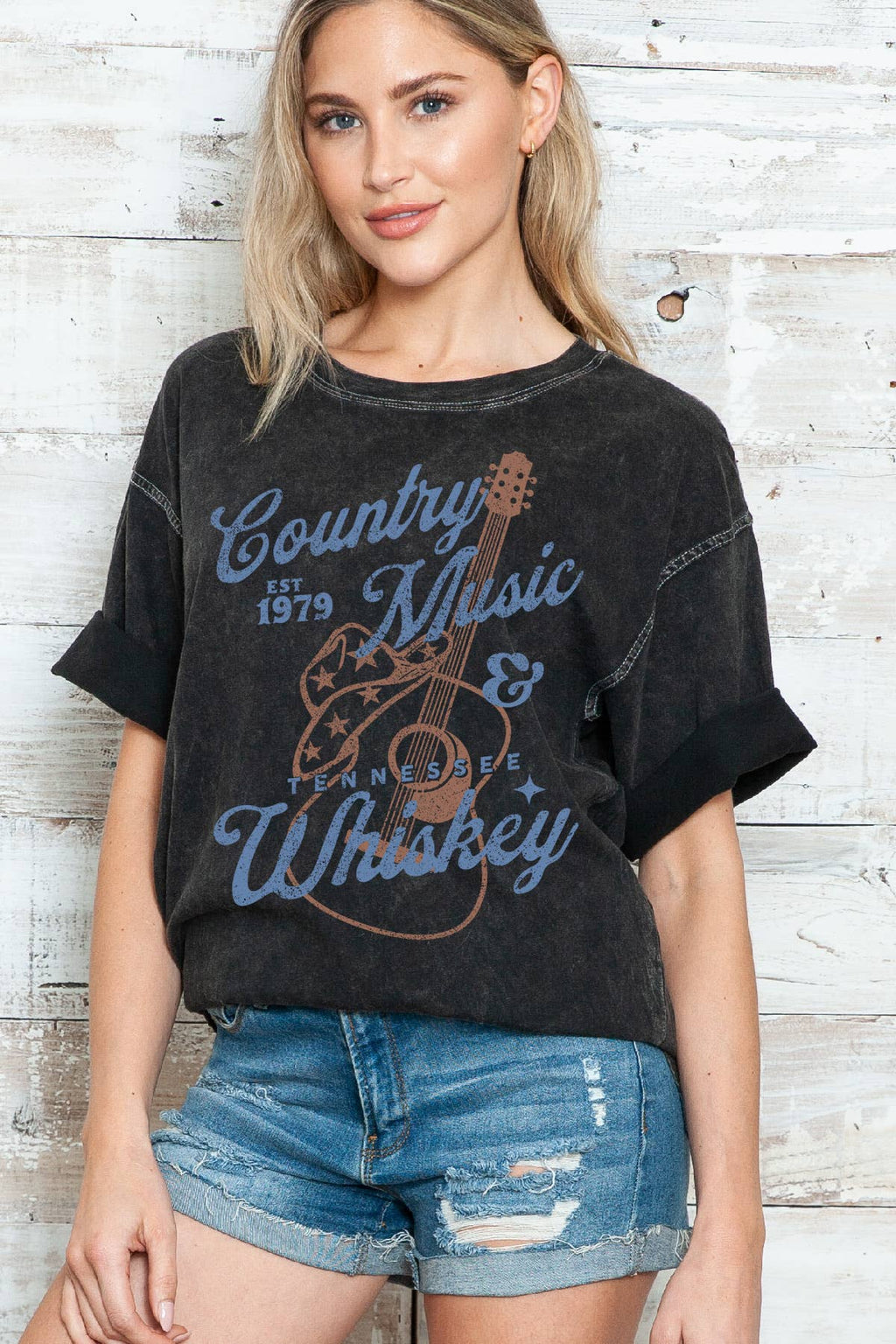 Women Tennessee Graphic Print Mineral Wash Top - Adult & Kids T-Shirts, Sweatshirts & Hoodies apparel design preview 1