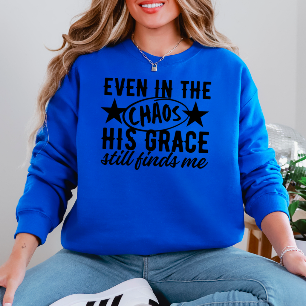 Even in the Chaos Christian Graphic Gildan - Adult & Kids T-Shirts, Sweatshirts & Hoodies apparel design preview 1