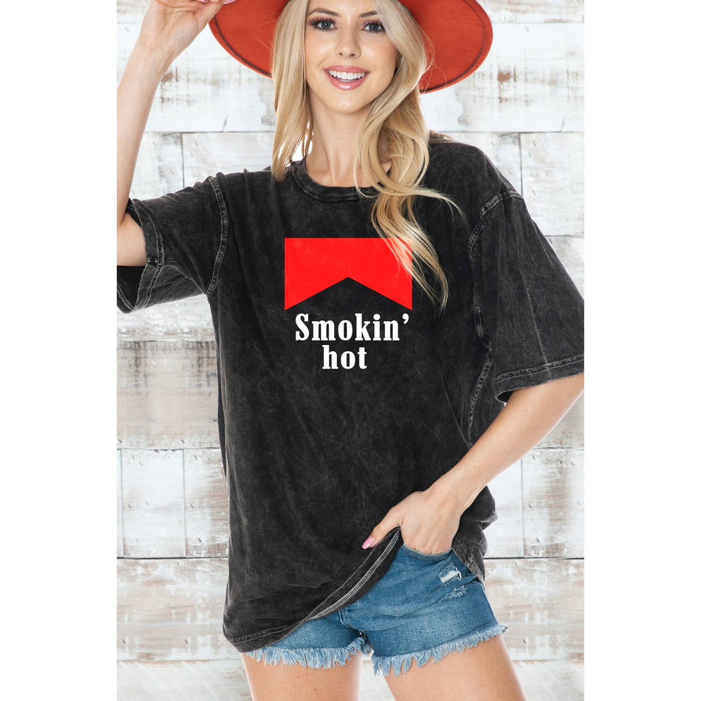 Smokin Hot Oversize Mineral Wash T - Adult & Kids T-Shirts, Sweatshirts & Hoodies apparel design preview 1