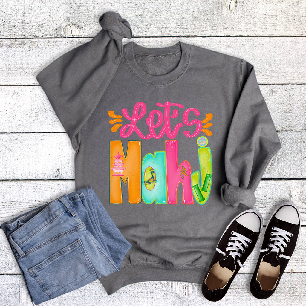 Mahjong Let's Mahj - Adult & Kids T-Shirts, Sweatshirts & Hoodies apparel design preview 1