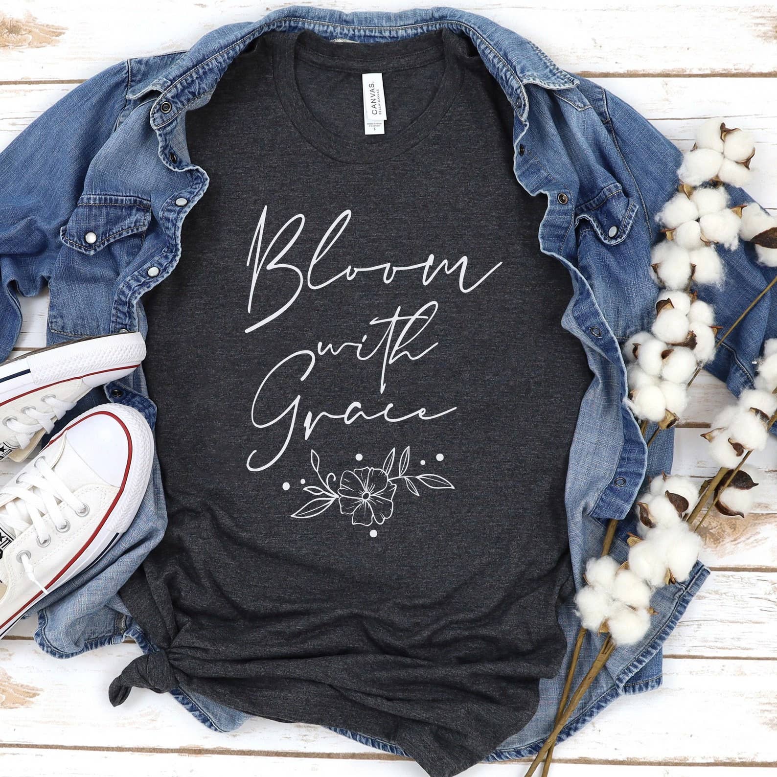 Bloom with Grace - Adult & Kids T-Shirts, Sweatshirts & Hoodies apparel design preview 1