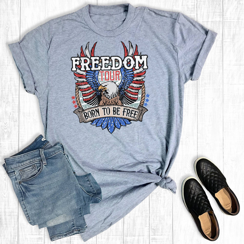 July 4th Freedom Tour Eagle Graphic - Adult & Kids T-Shirts, Sweatshirts & Hoodies apparel design preview 1