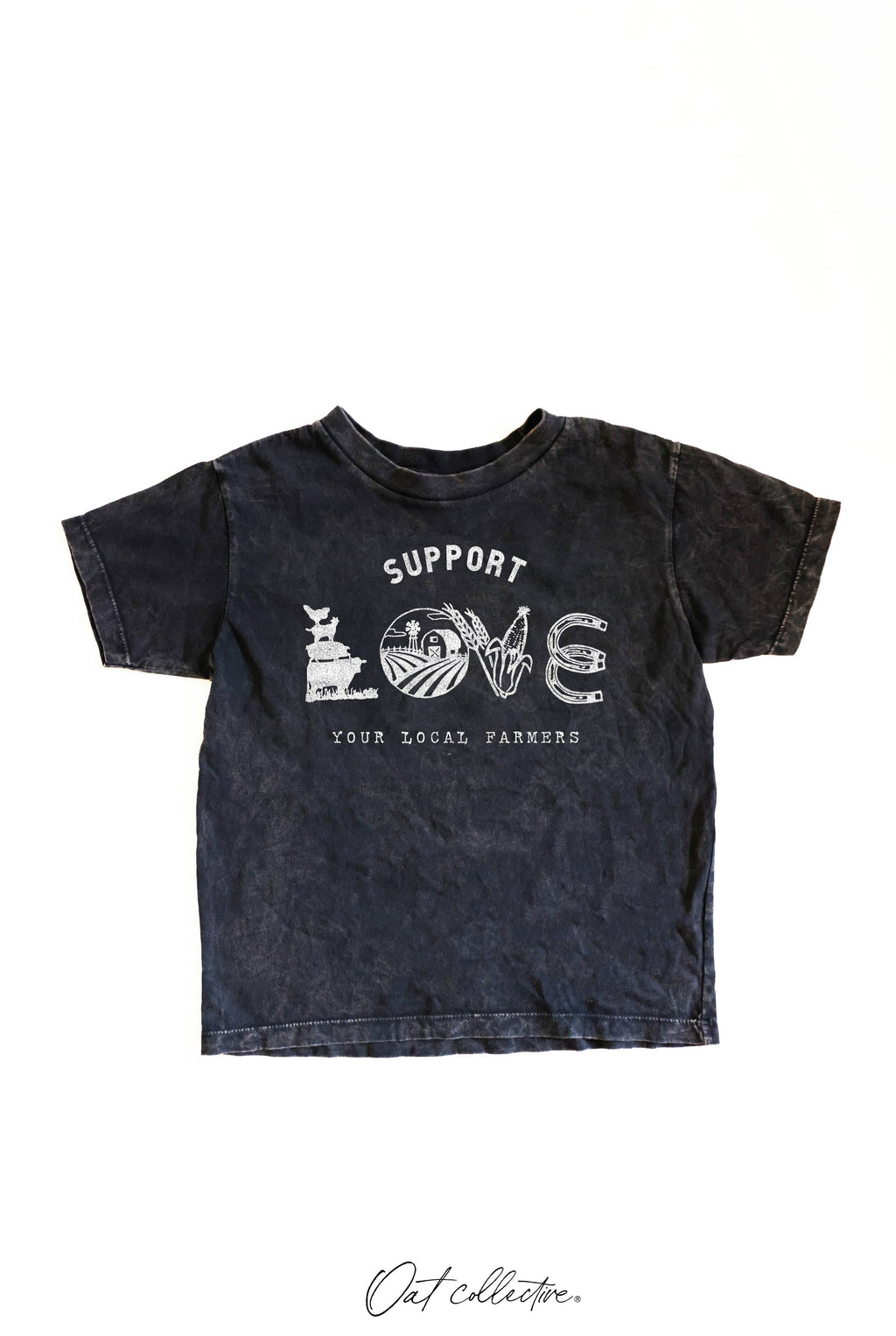 Support Your Local Farmers Toddler Washed Graphic Top - Adult & Kids T-Shirts, Sweatshirts & Hoodies apparel design preview 1