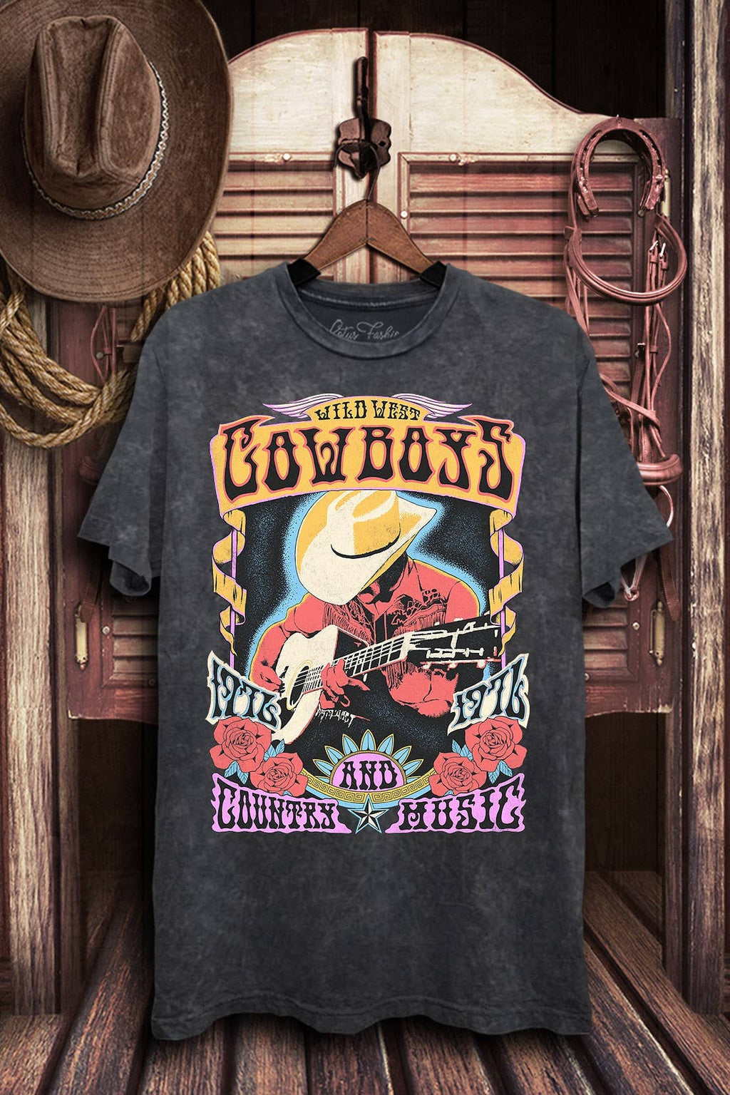 Cowboys and Country Music Graphic Top - Adult & Kids T-Shirts, Sweatshirts & Hoodies apparel design preview 1
