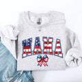 Mama, USA Flag, Patriotic, America, 4th of July - Adult & Kids T-Shirts, Sweatshirts & Hoodies apparel design preview 1