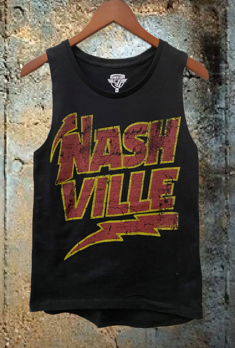 Nashville 1990's Vintage Slub Muscle Top - Adult & Kids T-Shirts, Sweatshirts & Hoodies apparel design preview 1