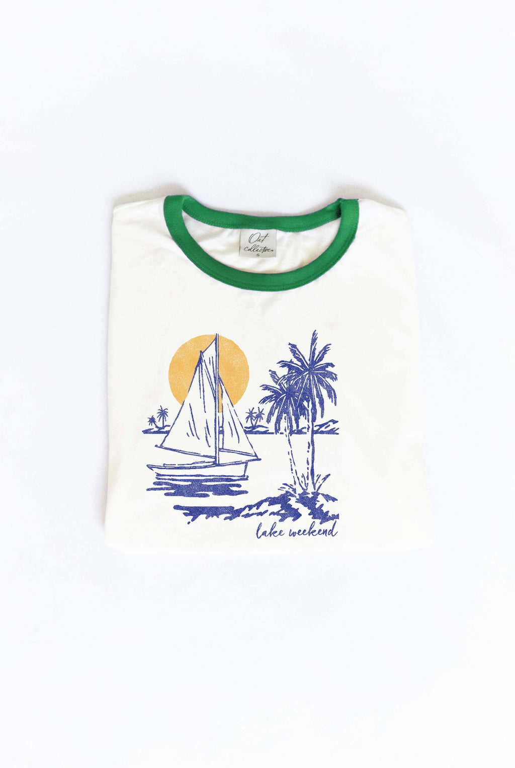 Lake Weekend Ringer Graphic - Adult & Kids T-Shirts, Sweatshirts & Hoodies apparel design preview 1